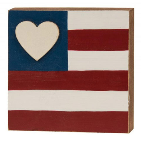 35834  Heart Flag Square Block