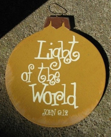 Wood Christmas Ornament 45098T - Light of the World
