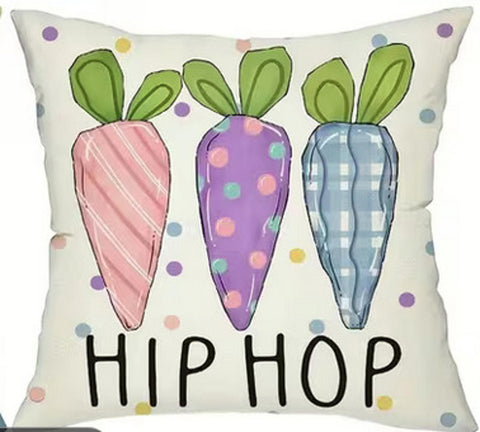 VB9722654 Hip Hop Easter Throw Pillow Cover (NO INSERT IS INCLUDED)