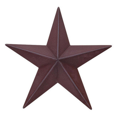 G46503B  Burgundy Barn Star 12 inch