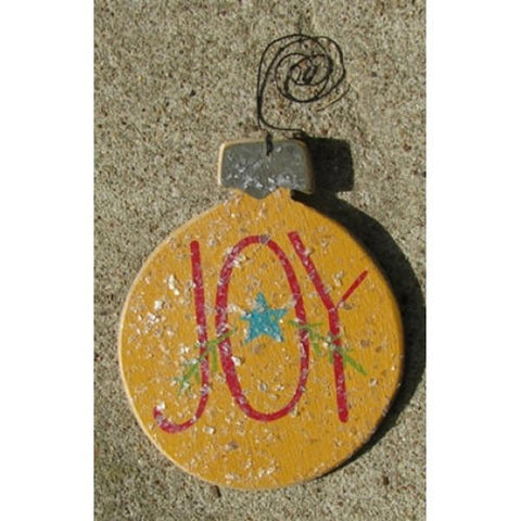 HO5150 - Joy Yellow Ball wood ornament