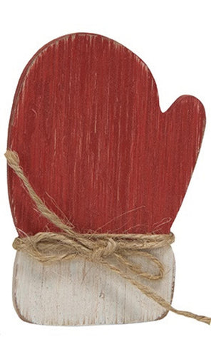 37335 Red wood mitten ornament