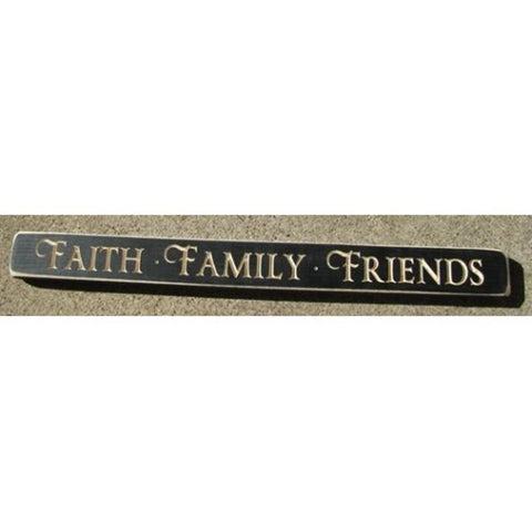 1807B- Faith Family Friends Engraved wood block