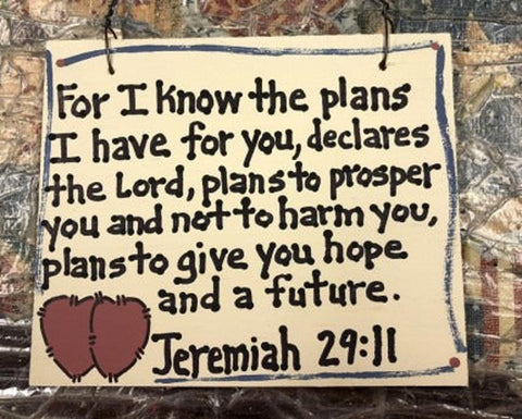 Wood Scripture Sign 4015 - Jeremiah 29:11