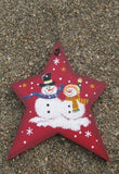 WD829 Mr and Mrs Snowman wood star