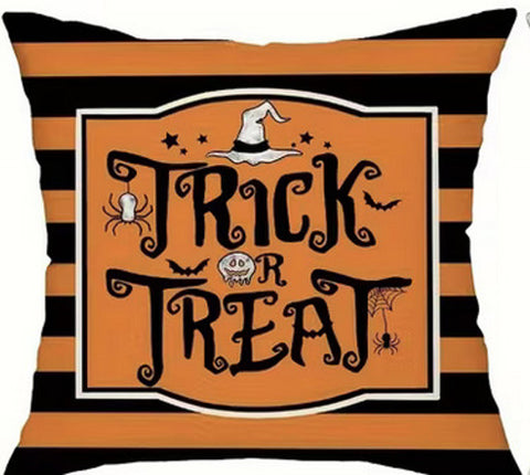 TR3971957 Trick or Treat Throw Pillow Cover (NO INSERT IS INCLUDED)