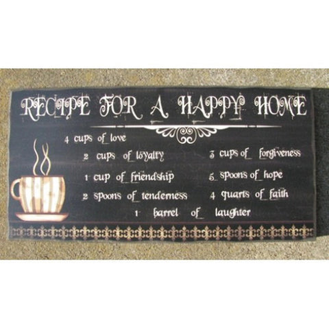 45372RC - Recipe for a Happy Home wood Box Sign