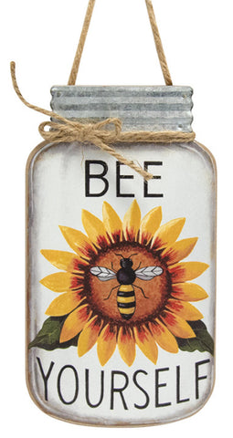 35389 Bee Yourself Mason Jar Sign
