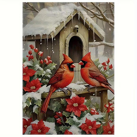 QT5152674 Cardinal Welcome Garden Flag - Double-Sided