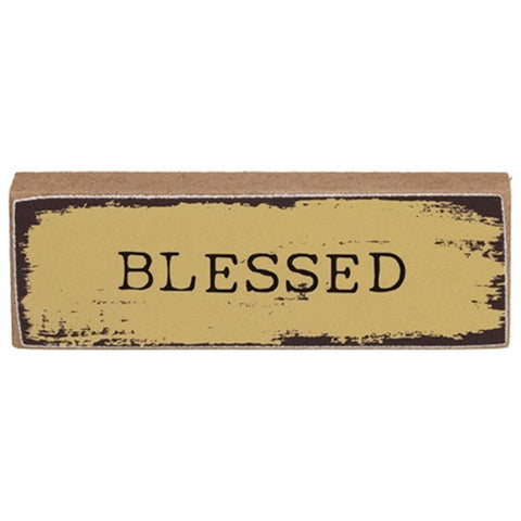 38541B  Blessed MINI wood block