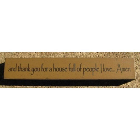 32325TG- and Thank you for a House full of people I love...Amen mini wood block