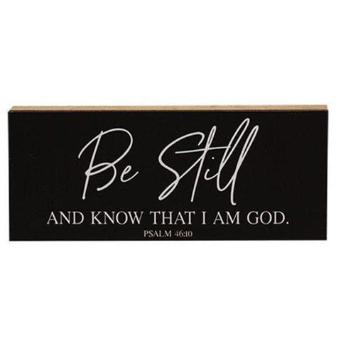 G16695 Be Still and Know that I am God  wood Block