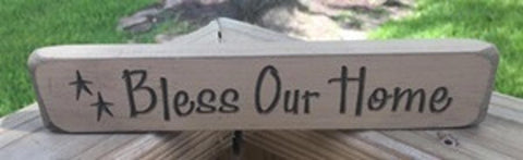 9BOH Bless Our Home Wood engraved Block