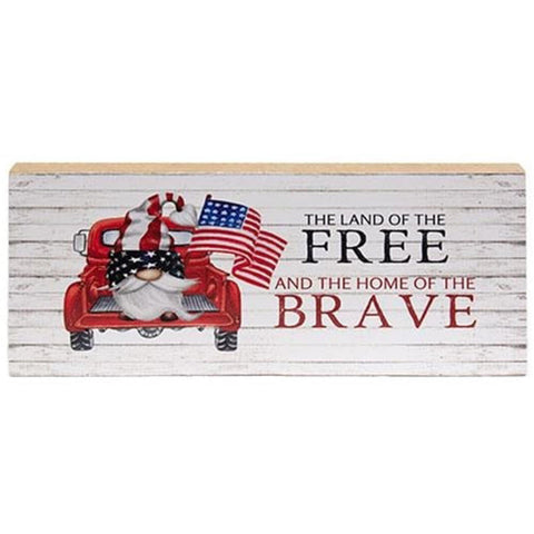G41027  Land of the Free, Home of the Brave Gnome Truck Block