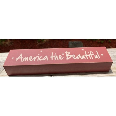 America the Beautiful wood block