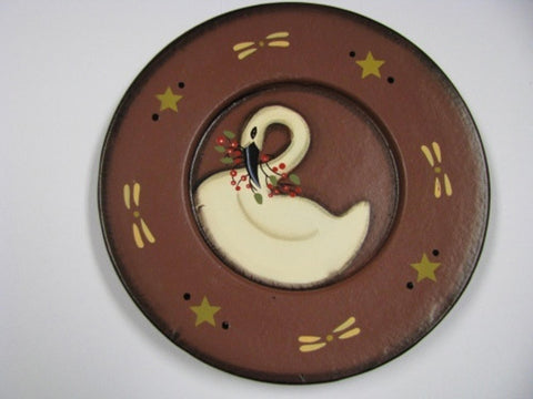 Wood Plate  RPM7 Swan