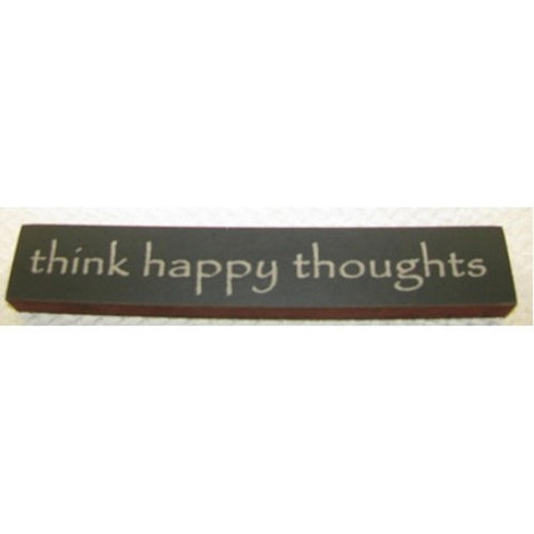 32321TB - Think Happy Thoughts mini wood block