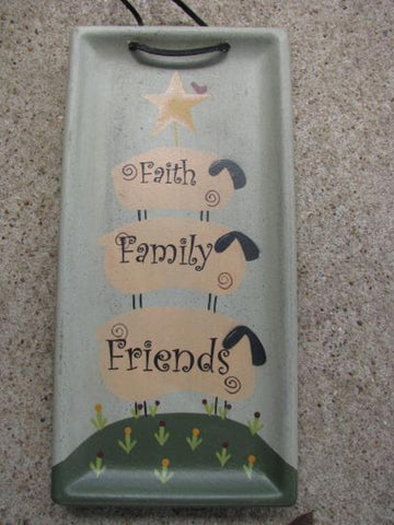 32199-Stacking Sheep Hanging Tray Wood Primitive