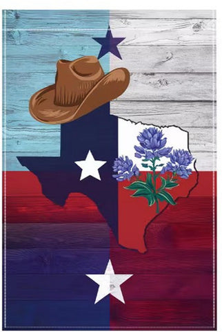 GW7387100 Texas State Blue White Red Garden Flag double sided polyester