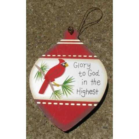 Christmas Ornament wood  wd855 - Glory to God in the Highest