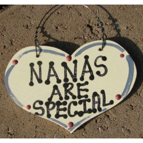 1022 - Nanas Are Special smalll wood Heart
