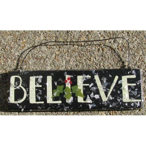 GH5166B - Believe wood sign