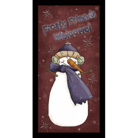 Primitive Wood Sign 870FF - Frosty Friends Welcome