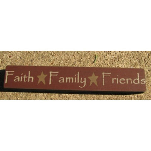 32328FM - Faith Family Friends  MINI wood block