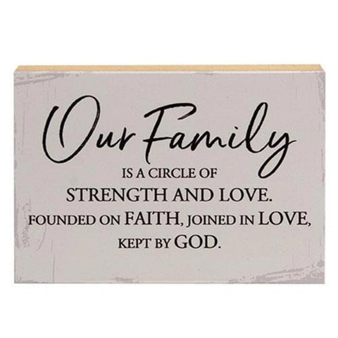G19284 Our Family wood block