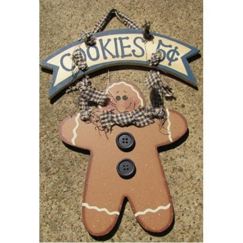 WD326 - Cookies 5 cents Gingerbread Wood