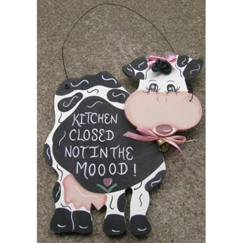 WD466 - Kitchen Closed Not in the Mood wood sign