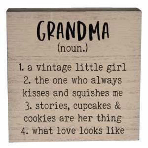 34471 Grandma Definition Box Sign