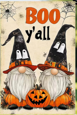 TF5967447 Boo y'all  Gnome Ghost Pumpkin double sided polyester