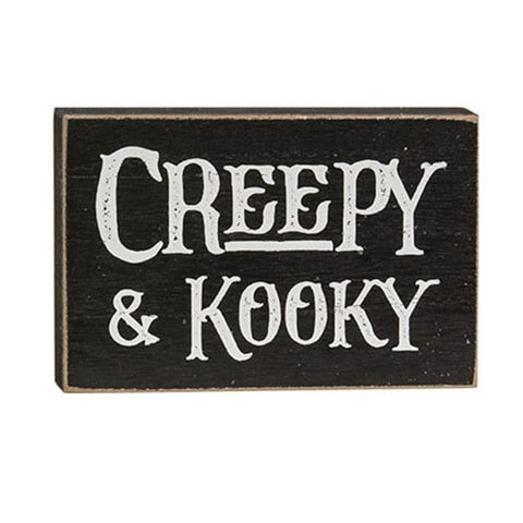 G37931 Creepy & Kooky wood Block