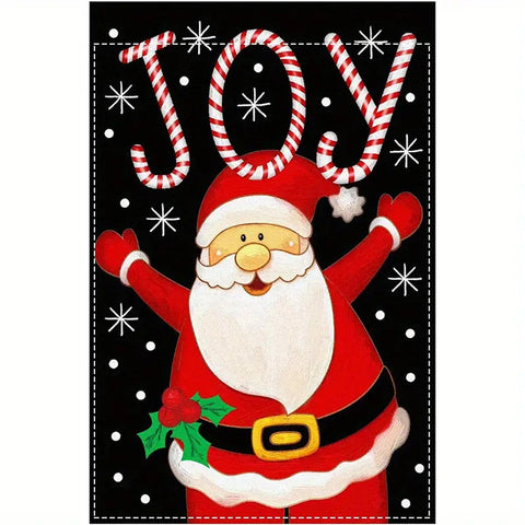 DG4063082 Double-Sided santa joy  Garden Flag
