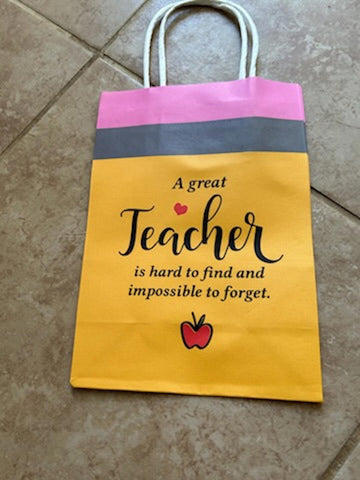 Teacher Appreciation Gift Bag Kraft Paper a good teacher is hard to find and