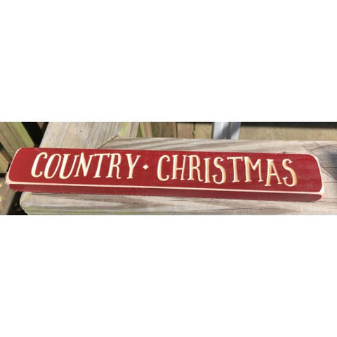 Primitive Engraved Wood Block GE8316 Country Christmas