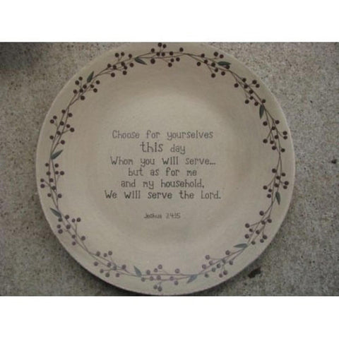 Primitive Wood Plate 32139-Serve the Lord