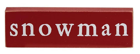 36337 snowman thin mini red block