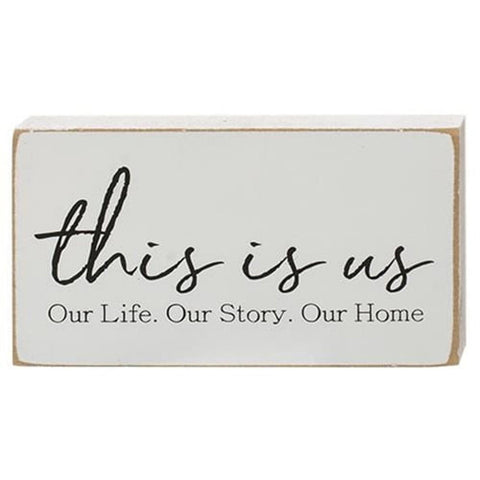 34882 This is us Our life Our story Our home wood block