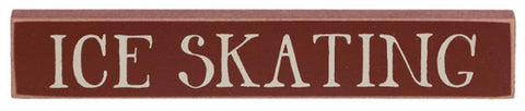 37208IS - Ice Skating MINI wood block