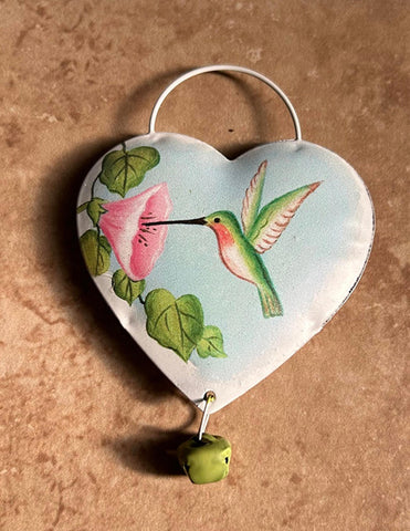 OR369 Hummingbird Christmas Metal Ornament