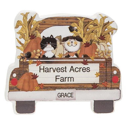G35563  Harvest Acres Farm Chunky Pet Truck Sitter