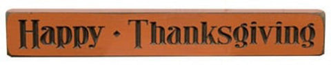 G12150 Happy Thanksgiving Engraved wood Block