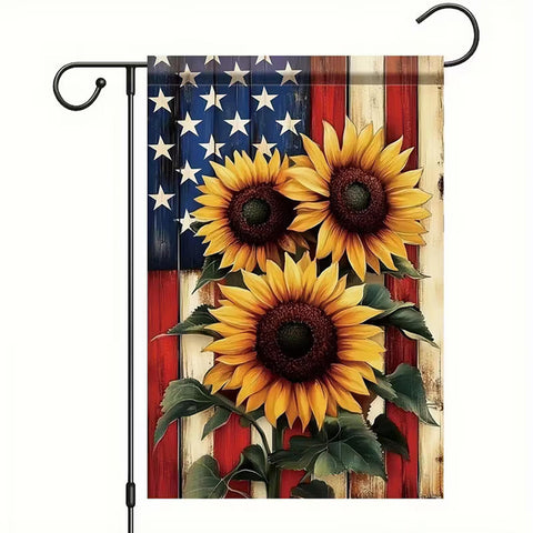 TC1646953 Double-Sided Patriotic Sunflower Garden Flag