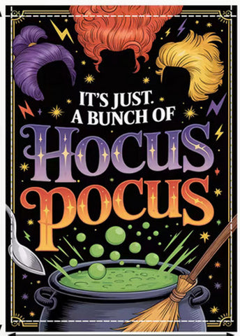 YM7558896 Hocus Pocus Halloween Yard Decoration Flag - Double-Sided Outdoor/Indo