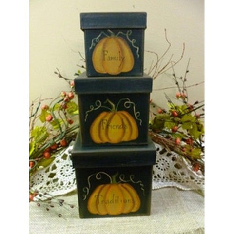 Primitive Nesting Box 202-145 Friends Family Traditions Box, s/3 Paper Mache'