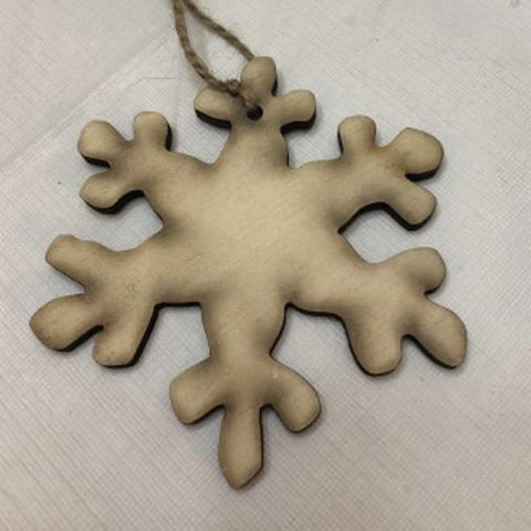 1215SF Snowflake Wood Handmade Christmas Ornament