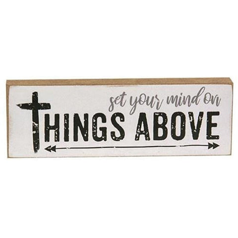 37005 Set your mind on Things Above wood block