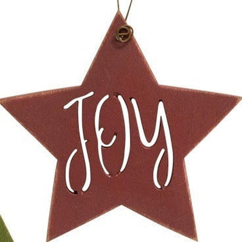 Joy red star Christmas Ornament